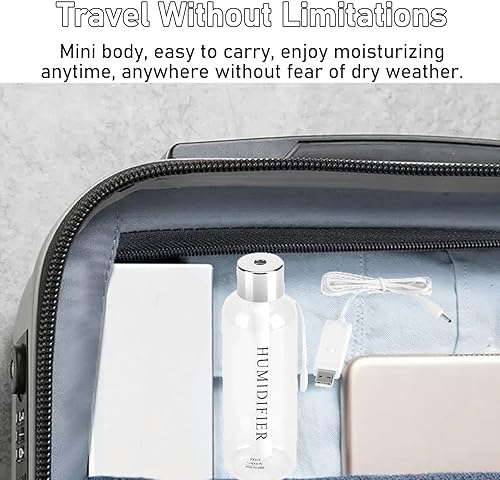 Miniatura 8 de Milltrip Humidificador portátil de niebla fría, mini humidificador portátil, humidificadores de botella de agua USB de 10.1 fl oz, humidificadores