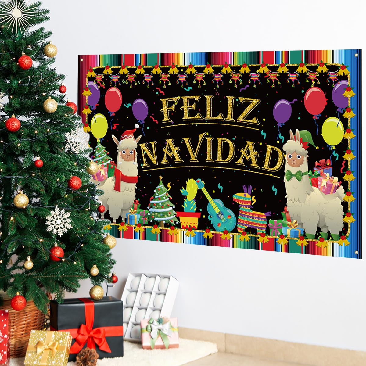 Feliz Navidad Decorations, Spanish Christmas, Merry Christmas Door...