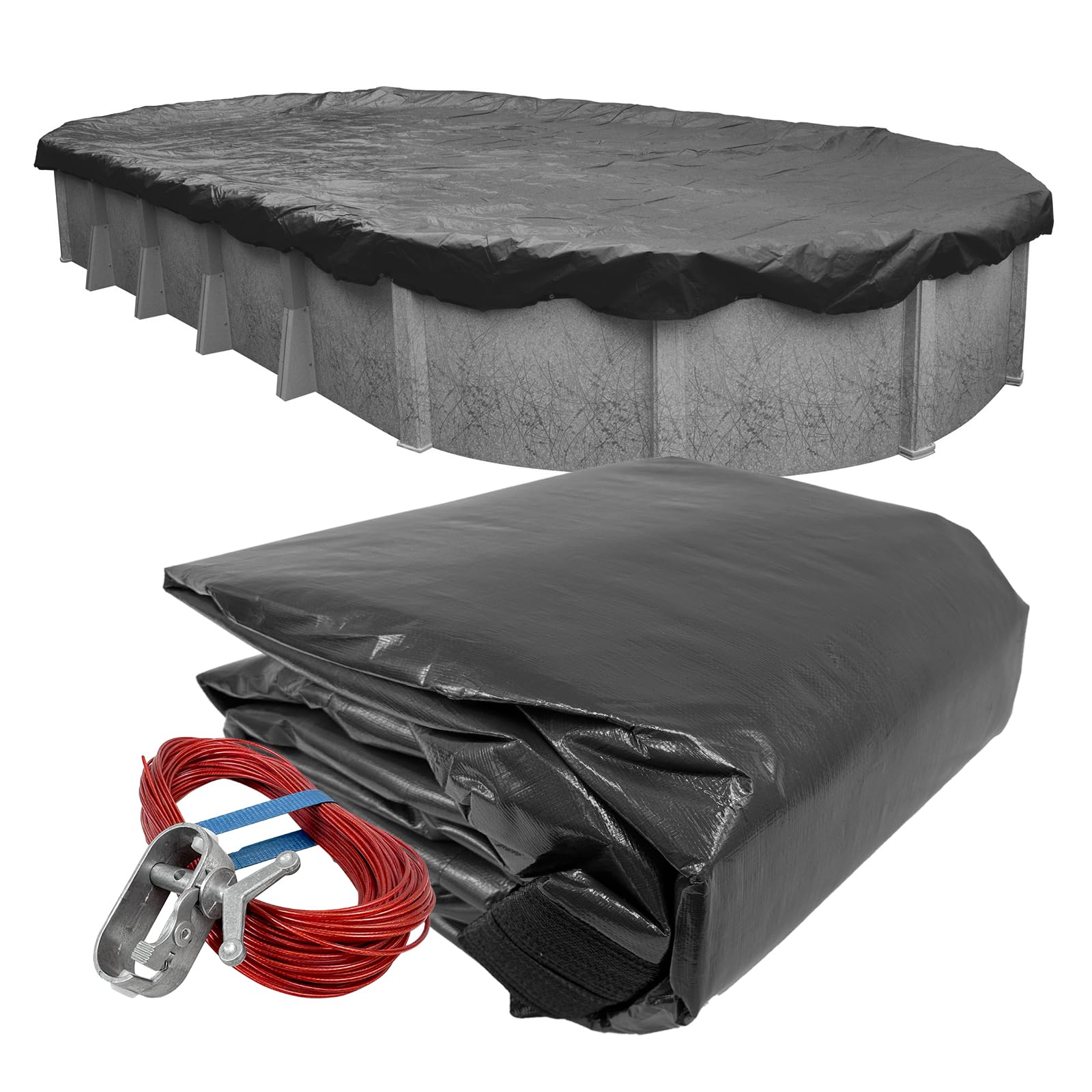 Robelle 511833-4 Poolabdeckung für Winter Ultimate, 5,5 x 10,1 m oberirdische Pools