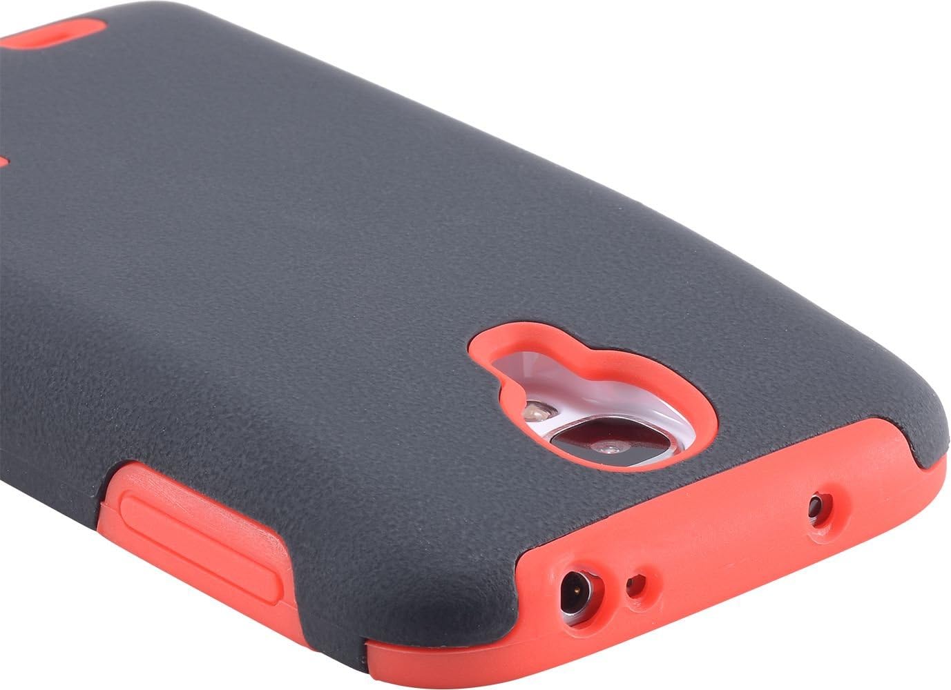 Laza Samsung Galaxy S4 RuggedFusion Protective Case for Extended Battery (BATTERY + BACK COVER NOT INCLUDED) COMPATIBLE WITH Zcell 5200mah Extended Battery and SAMSUNG GALAXY S4 (Samsung Galaxy S IV, Sprint, AT&T, T-Mobile, US Cellular, Verizon, Cricket, Boost, Virgin and International Models, NOT S4 ACTIVE) (Black/Pink)