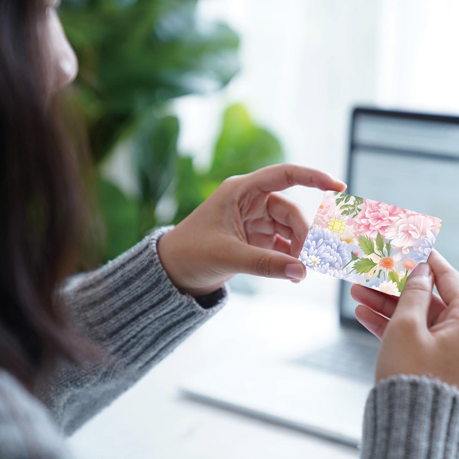 Autocollants Décoratifs Pour Cartes Bancaires - Lot De 4 Modèles (tortue, Feuilles, Fleurs), Protection étanche