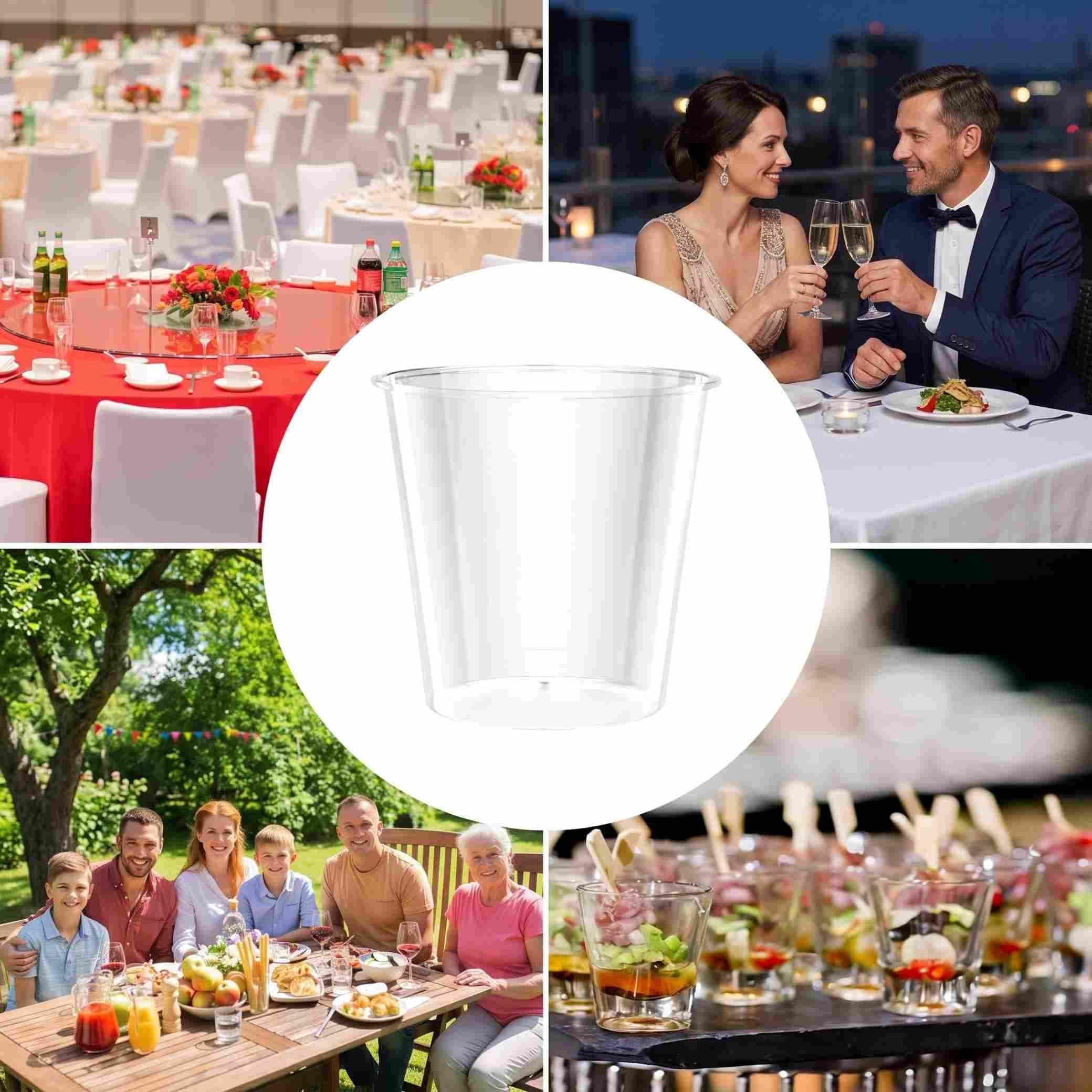 Needforsweet 1000 bicchieri da liquore in plastica, 2 cl/20 ml, bicchieri da liquore in polipropilene, riutilizzabili, per feste e divertimento