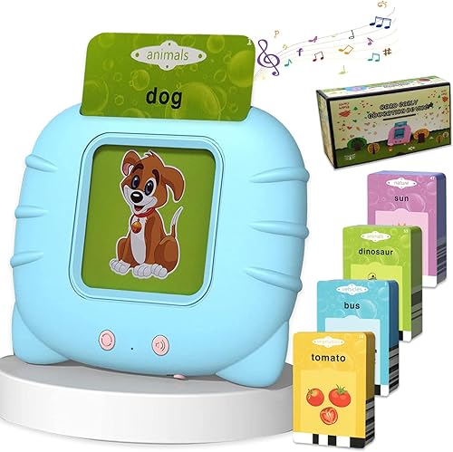 Miniatura 1 de BAOXUE Juguetes de aprendizaje para niños de 1, 2, 3, 4 años, juguetes educativos para niños de 2 a 4 años, tarjetas flash parlantes con 224