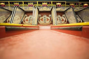 Laminated Vintage Skee Ball Arcade Game Lanes Photo Art Print Cool Wall Poster Dry Erase Wall Art 36x24