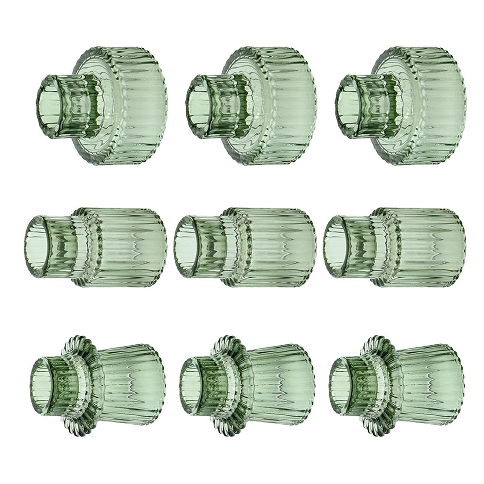 Glass Taper Holders Clear Small Candlestick Candleholder Centerpieces for Dining Table Fireplaces Decors Clear Tapered