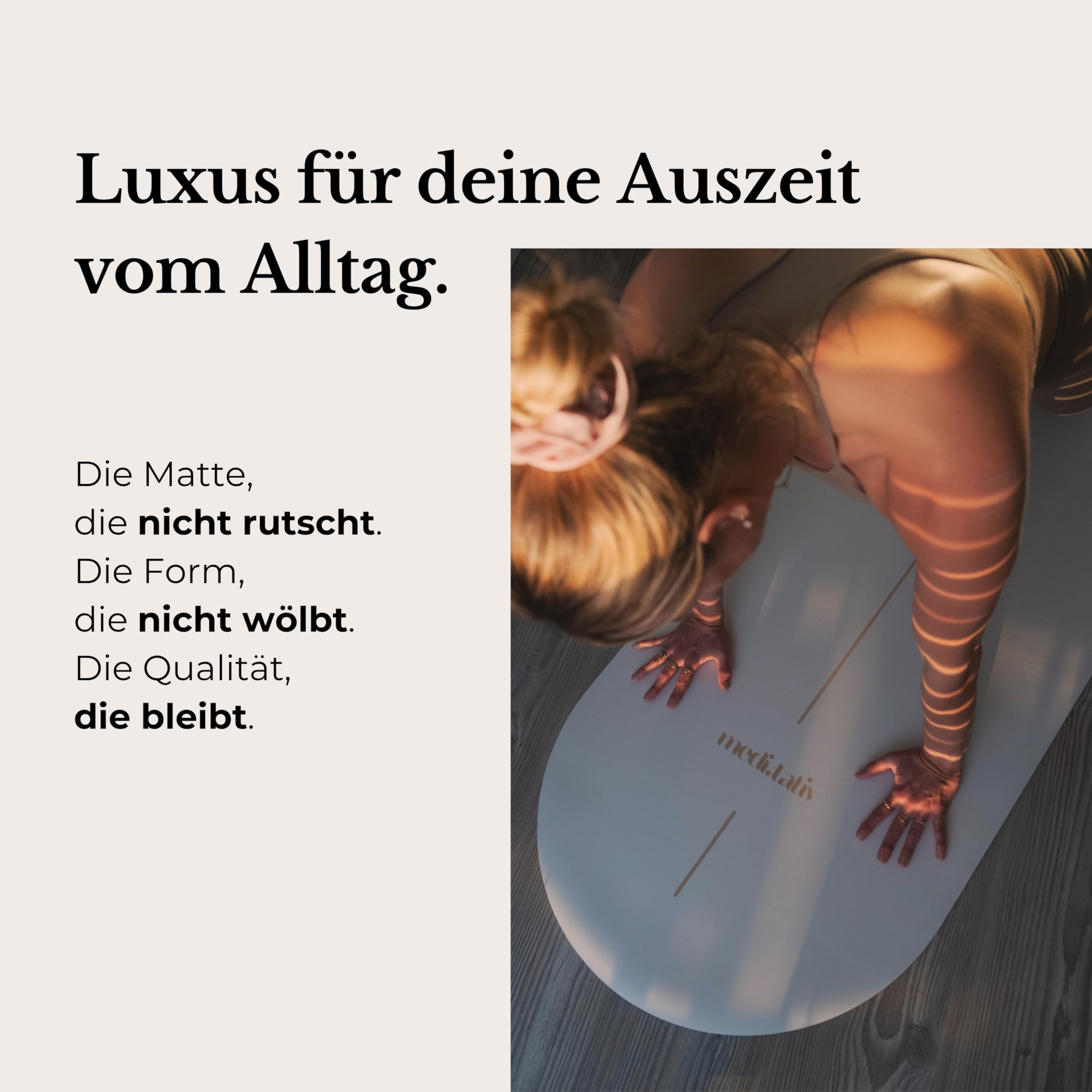 Ovale Yogamatte & Pilatesmatte in Kapselform | 190×68×0,42 cm | Gelenkschonend & Rutschfest aus Naturkautschuk | inkl. Tragegurt | TÜV geprüft & REACH zertifiziert