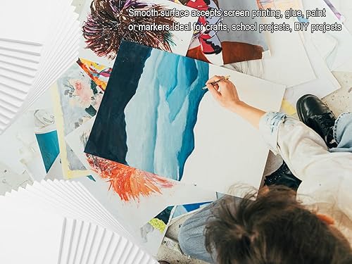 Miniatura 4 de Paquete de 20 tableros de espuma blanca de 12 x 16.5 pulgadas, tablero de núcleo de espuma de 3/16 pulgadas de grosor para proyectos, tablero de