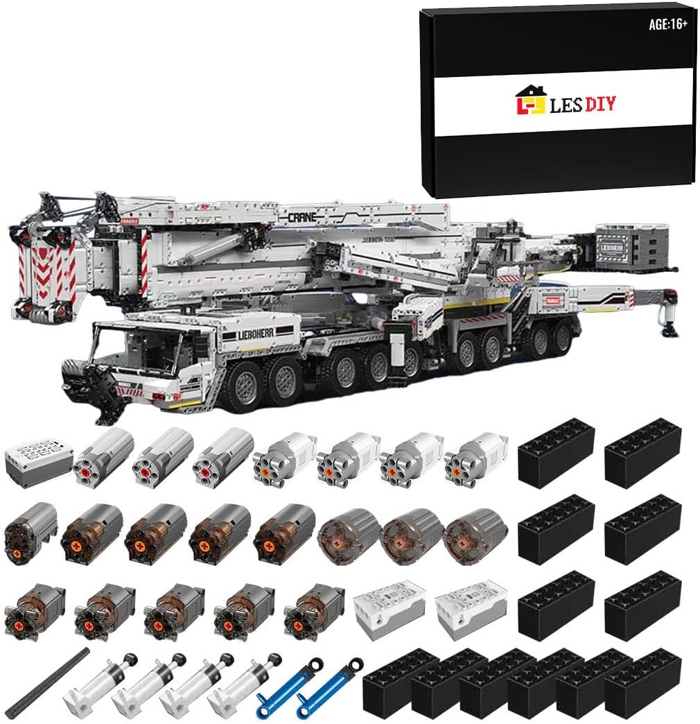 8506Pcs LTM11200 Crane Building Blocks Set, Small Particles Crane Asssembly Model, Xmas Gift for Adults -Dynamic Version