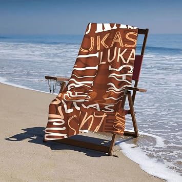 Personalized Signature Style Beach Towel Towel Beach Pool Summer Fun Pink Blue Purple Personalized Name Bath Towel 90x180cm/35x70in