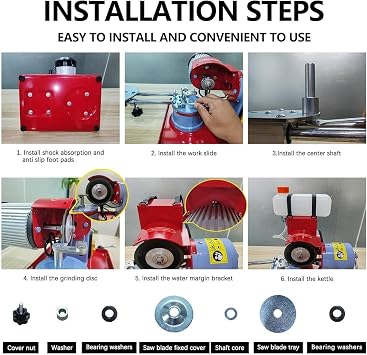 Circular Saw Blade Sharpening Machine, Electric Circular Saw Blade Sharpener, 2850pm Power Saw Blade Grinding Toolsaw Blade Sharpener Machine (370W)