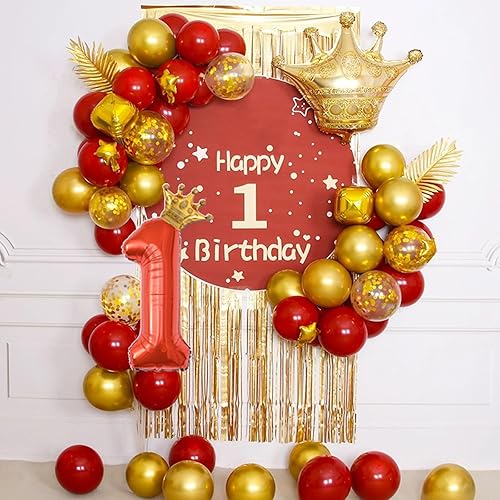 Miniatura 3 de Globo rojo de 40 pulgadas con número 9 y corona pequeña para decoraciones de fiesta de cumpleaños, decoraciones de fiesta de cumpleaños 9,