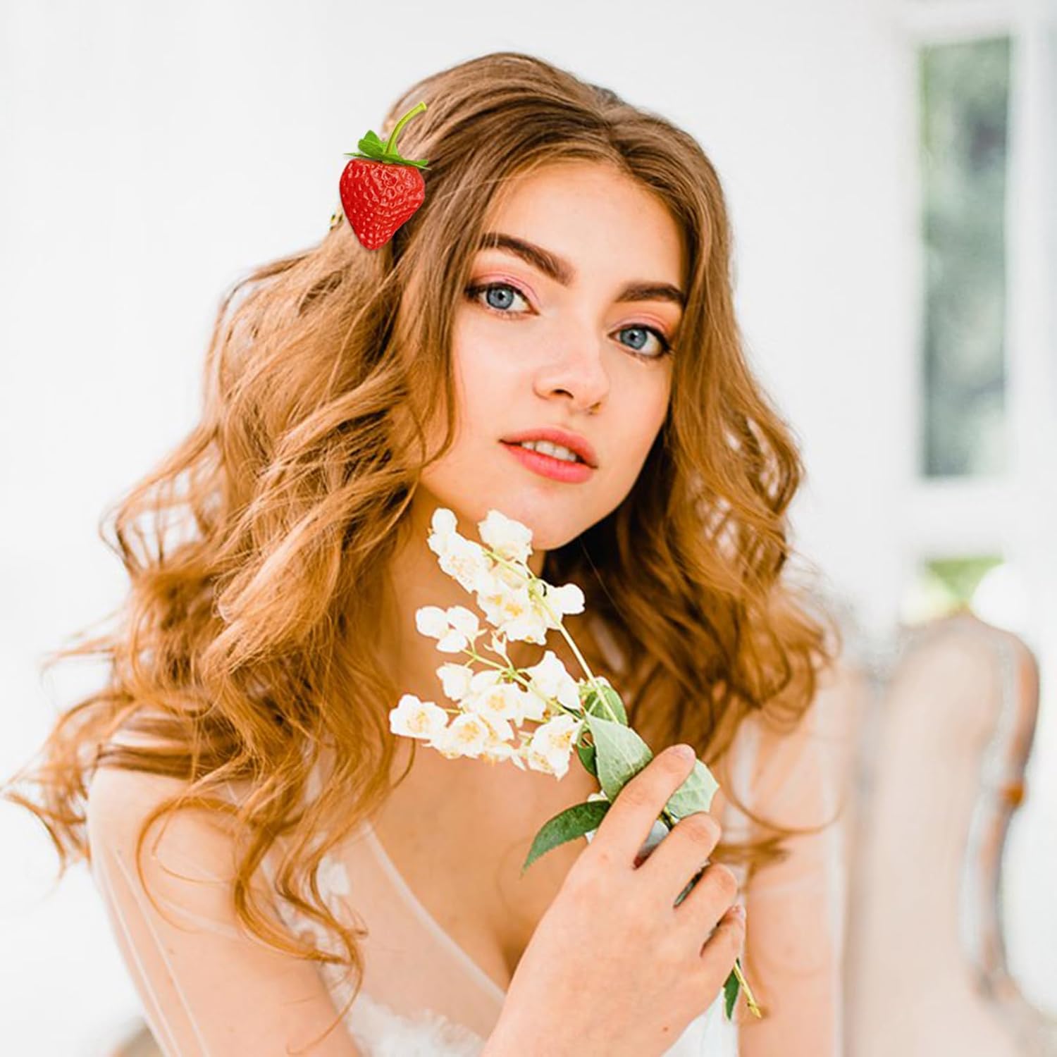 10 Pcs Strawberry Hair Clips Women Bangs Alligator Clips Christmas Birthday Decoration Accessories Fruit Daily Hairpins Red Green Bobby Pins - Image 4