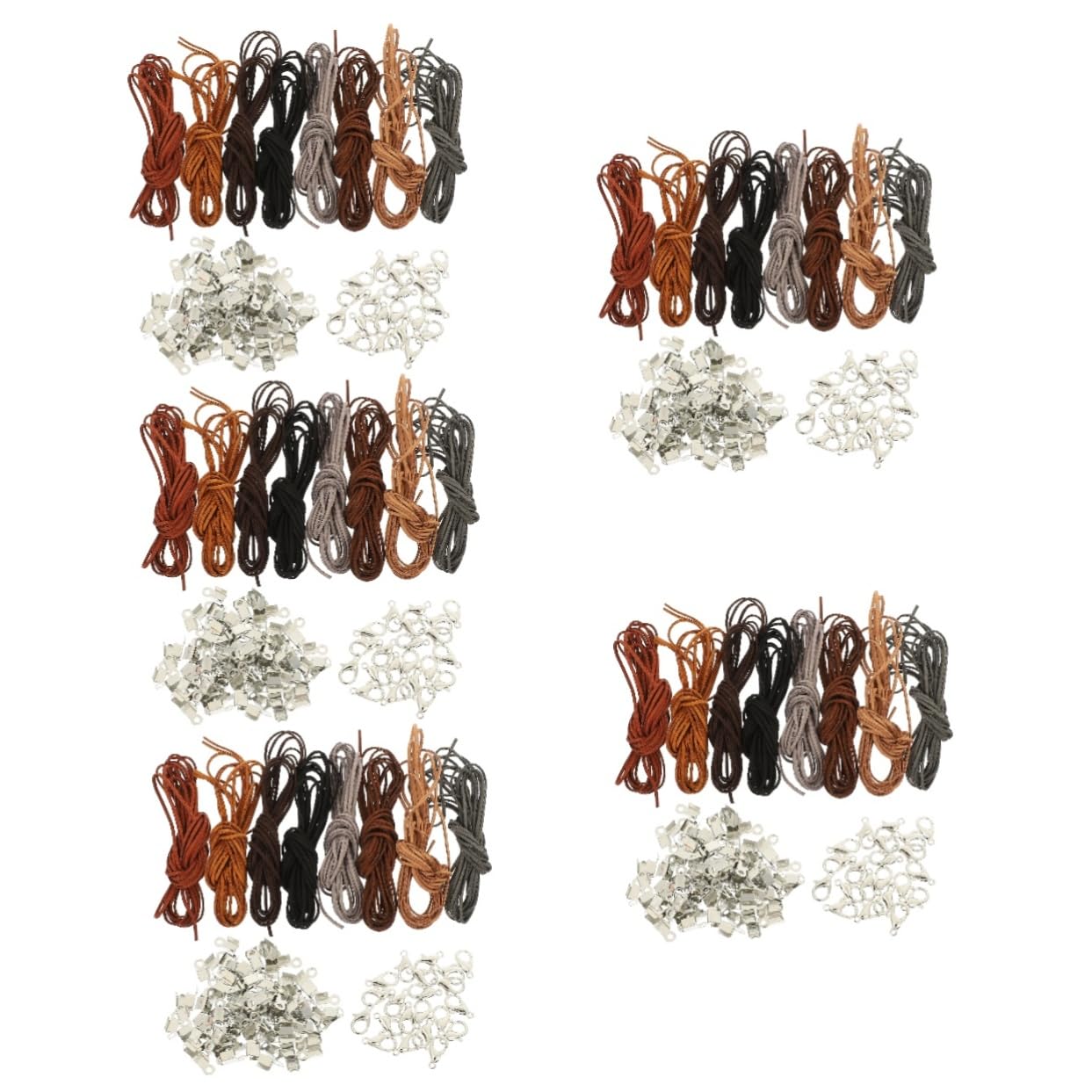 Corde en daim et bracelets en métal pour cordon de collier artisanal DIY