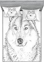 Vista 5 de Ambesonne Island Map - Juego de sábanas bajeras y fundas de almohada, mapa del tesoro súper detallado, diseño de piratas rústicos grungy, tema