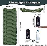 Vista 2 de Gear Doctors Ether - Colchoneta de dormir ultraligera de 17.5 onzas – Colchón de aire para mochilero – Colchón de camping – Colchoneta inflable