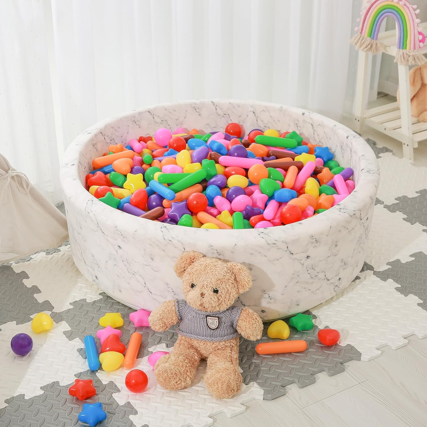 STARBOLO Ball Pit Balls for Kids -Pack of 150 200 500 Colorful Ball Pit Balls Crush Proof Plastic Toy Balls for Toddlers Ball Pit, Ball Pit Play Tent, Baby Pool Water Toys