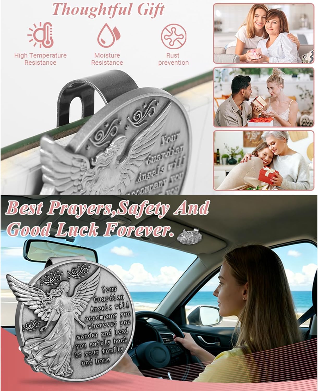 Car Visors Clips Automotive Interior Decoration Charm Inspirational Travel Protections Clip Vehicle Inspirational Gift image 2