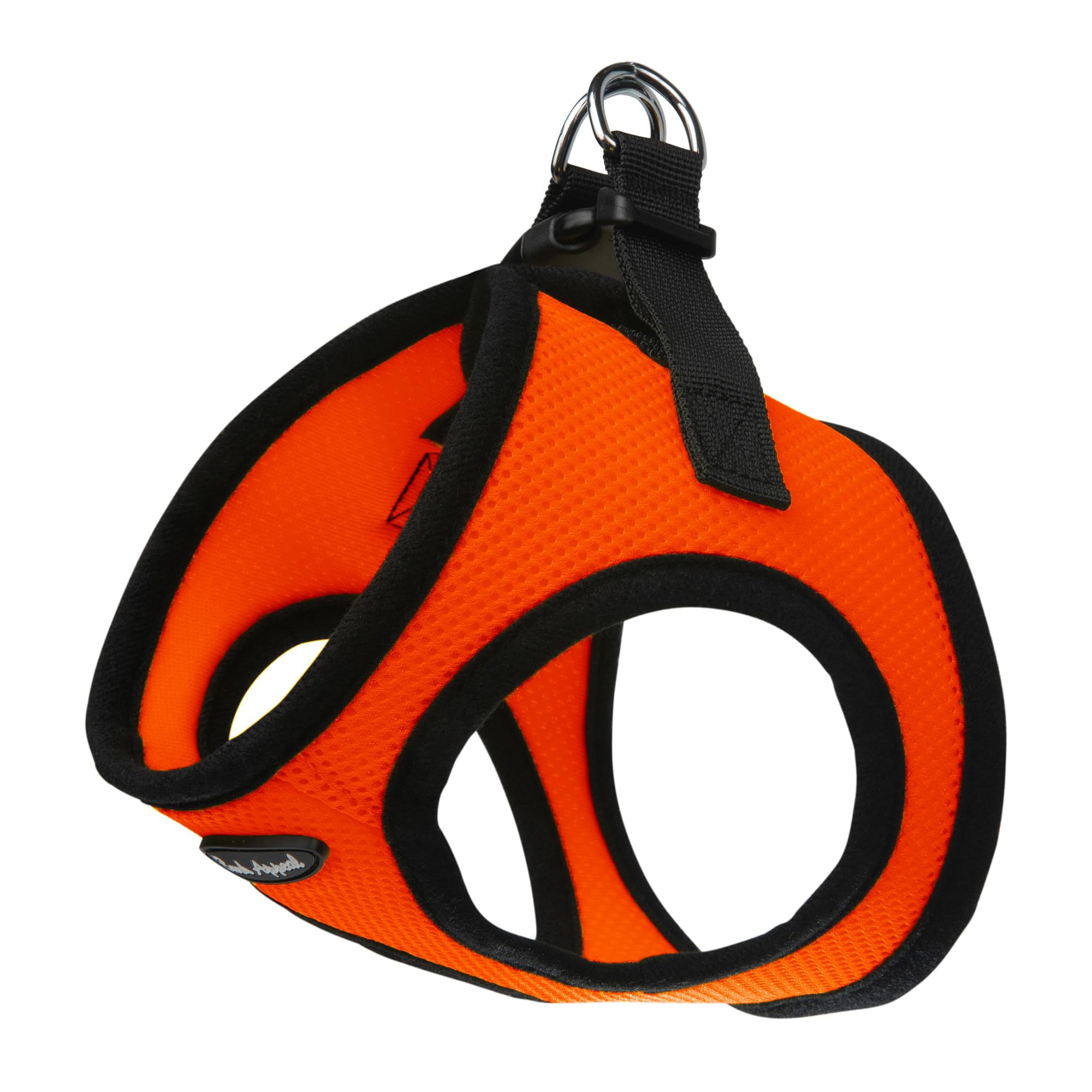 Bark Appeal Orange Step-in Dog Harness for Small-Medium Pets – Updated Sizing, Re-Measuring is Essential – Soft Vest Harness – Anti-Choke with