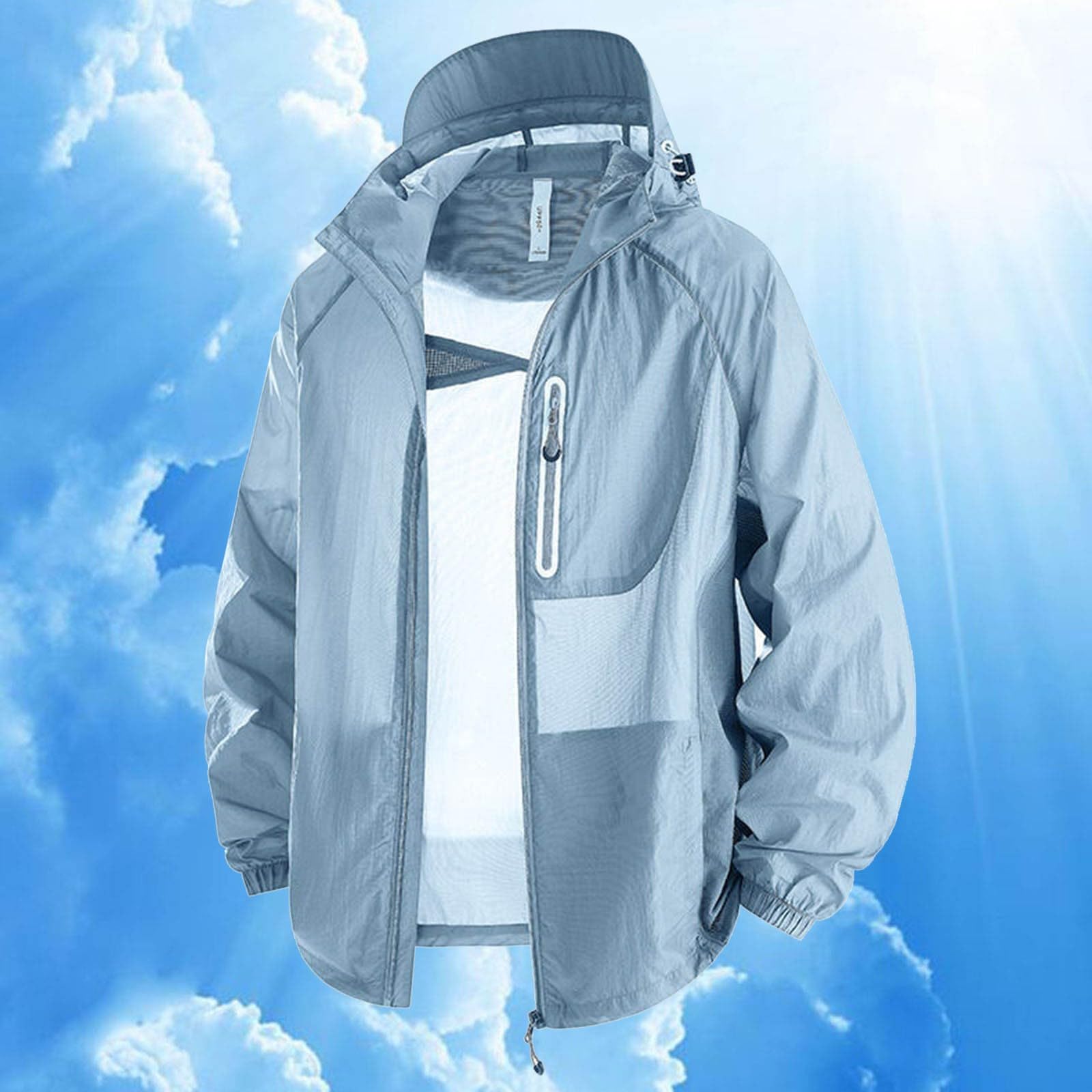 Genérico Camiseta Upf 50 Hombre - Chaqueta Informal Ligera Cortavientos Transpirable CóModa Para Deportes Al Aire Libre Y Viajes