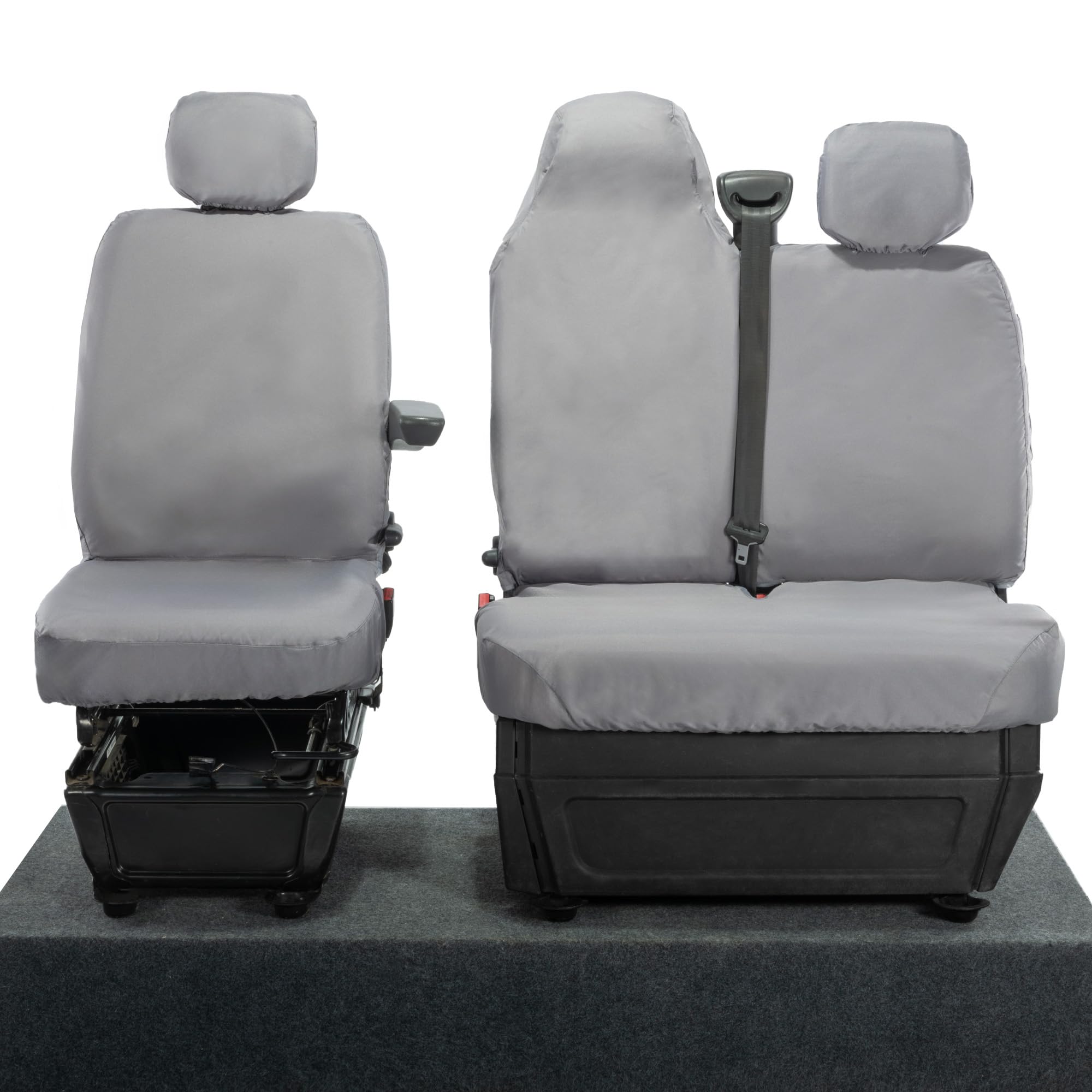UK Custo Covers SC235B Tailored Heavy Duty Waterproof Front Seat Covers (Split Passenger Base - View #3