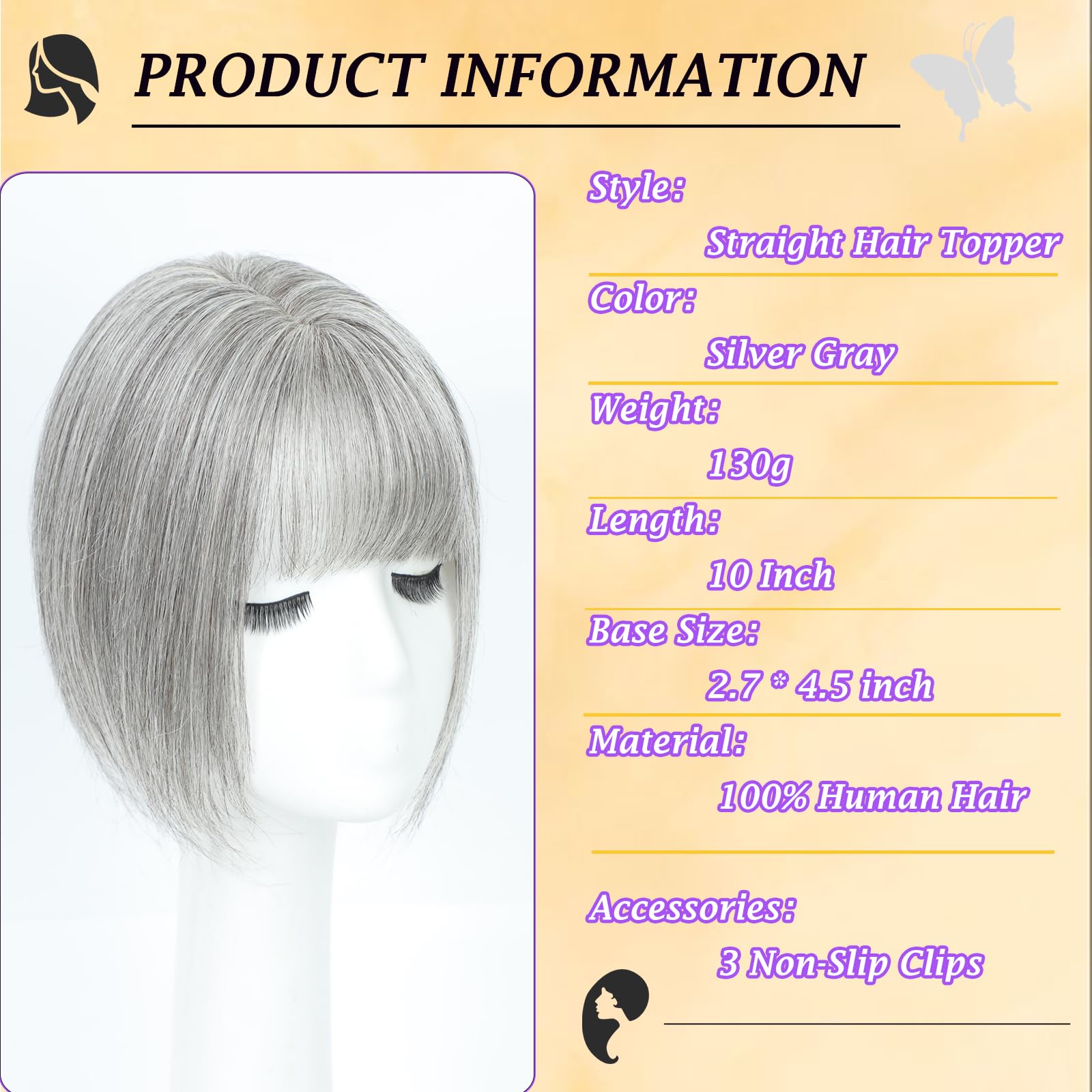 Amazon.com : JANATOUCH Hair Toppers for Women Clip in Bangs 