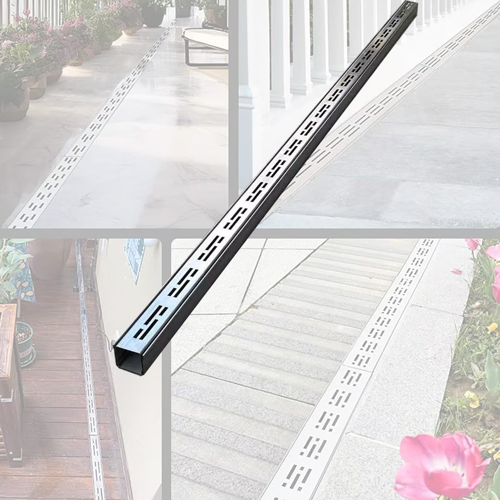 LWJSOCP Stainless Steel Channel Drain System with Metal Grate for Efficient Indoor and Outdoor Drainage Solutions