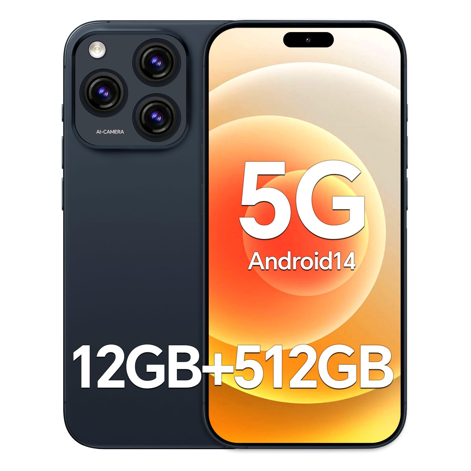 スマートフォン本体 lolhtvlol A16ProMax Android14 12+512GBS Amazon | lolhtvlol A16ProMax Android 14 スマホ 12GB+512GB