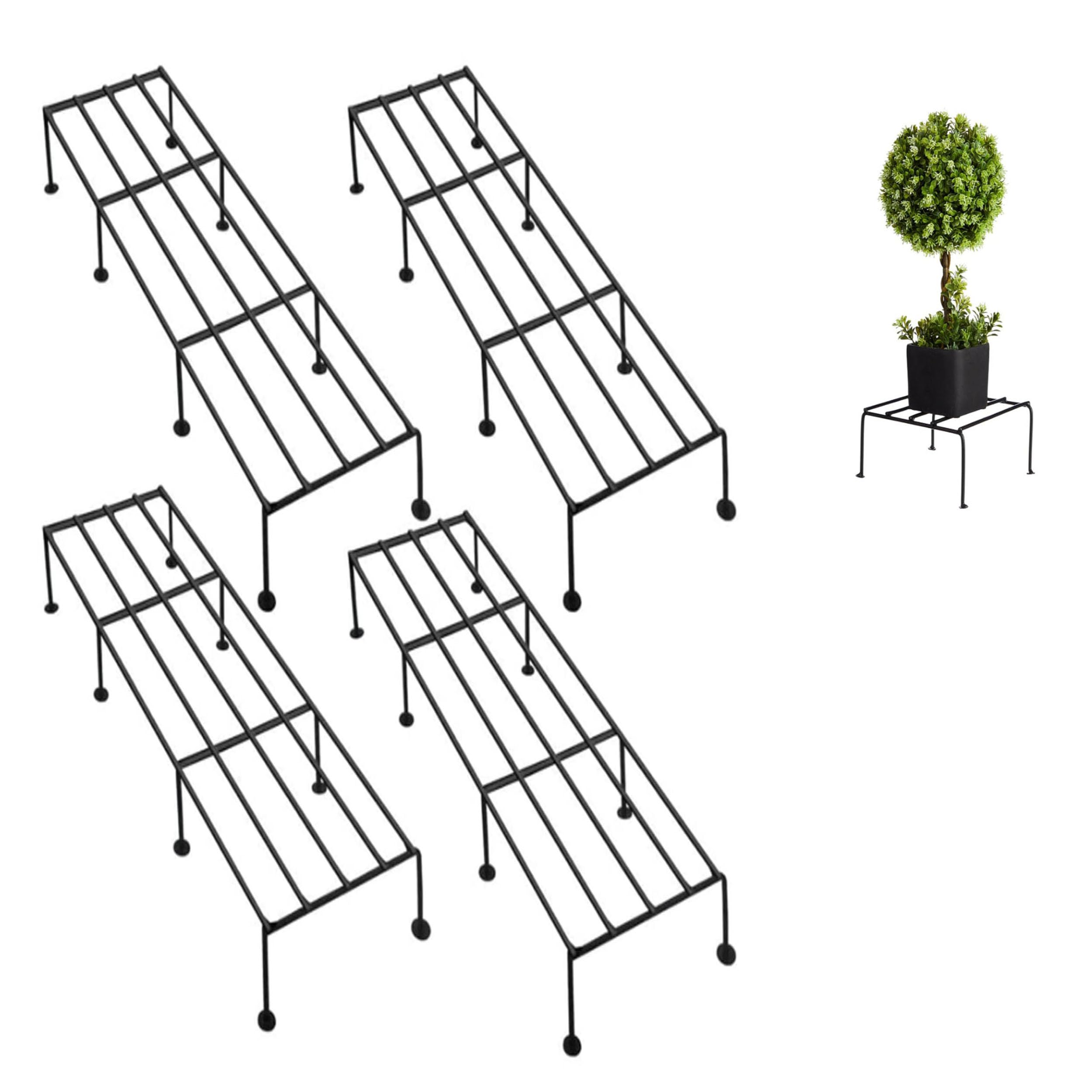 A-One Steels Plant Stand - Black (2 Pack) -6