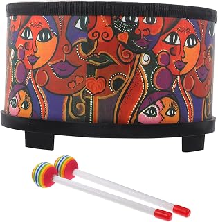Hoement 1 Conjunto Bumbo De Madeira Infantil Bateria De Música Infantil Para Crianças Crianças Bateria Bateria Com Alça Ajustável Tambor De Madeira Para Crianças Instrumentos Musicais