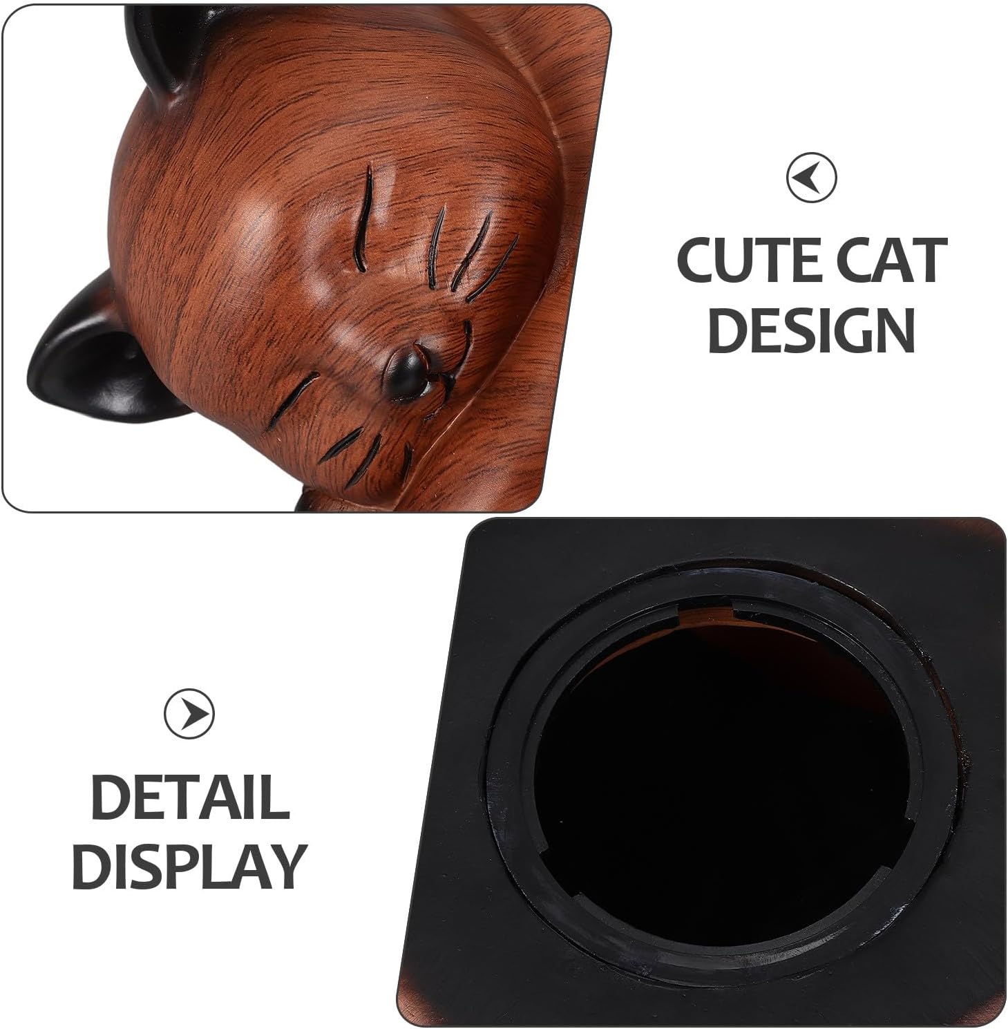 Sleeping Cat Funeral Urn: Resin Cremation Keepsake, Indoor Pet Tribute, Small Animal Ash Container Memorial Box for Pet Loss Present