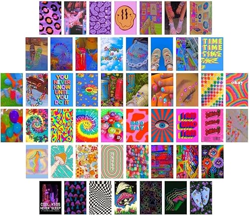 Miniatura 8 de Jack Meets Kate Hippie Trippy Indie Preppy - Kit de collage de pared  Pósteres rosas para estética de habitación, 50 piezas (4 x 6 pulgadas)