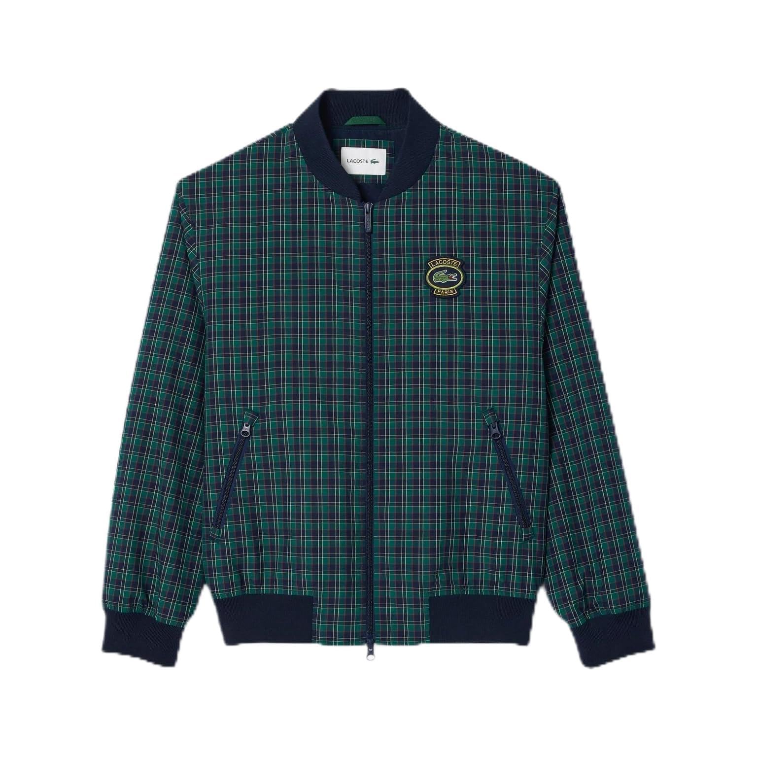 Men's Checked Water-repellent Harrington Jacket