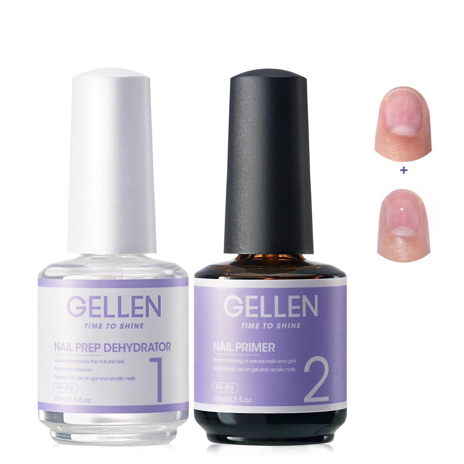 Gellen Nail Dehydrator and Nail Primer for No Lift Long