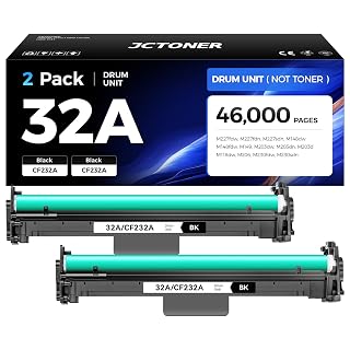 32A CF232A Drum Unit Not Toner 2-Pack Black Replacement for HP 32A CF232A Imaging Drum Compatible for HP LaserJet Pro MFP M227fdw M227fdn M227sdn M203dw M203dn M203d M118dw M148dw M148fdw M149 Printer - Amazon product rated Grade A