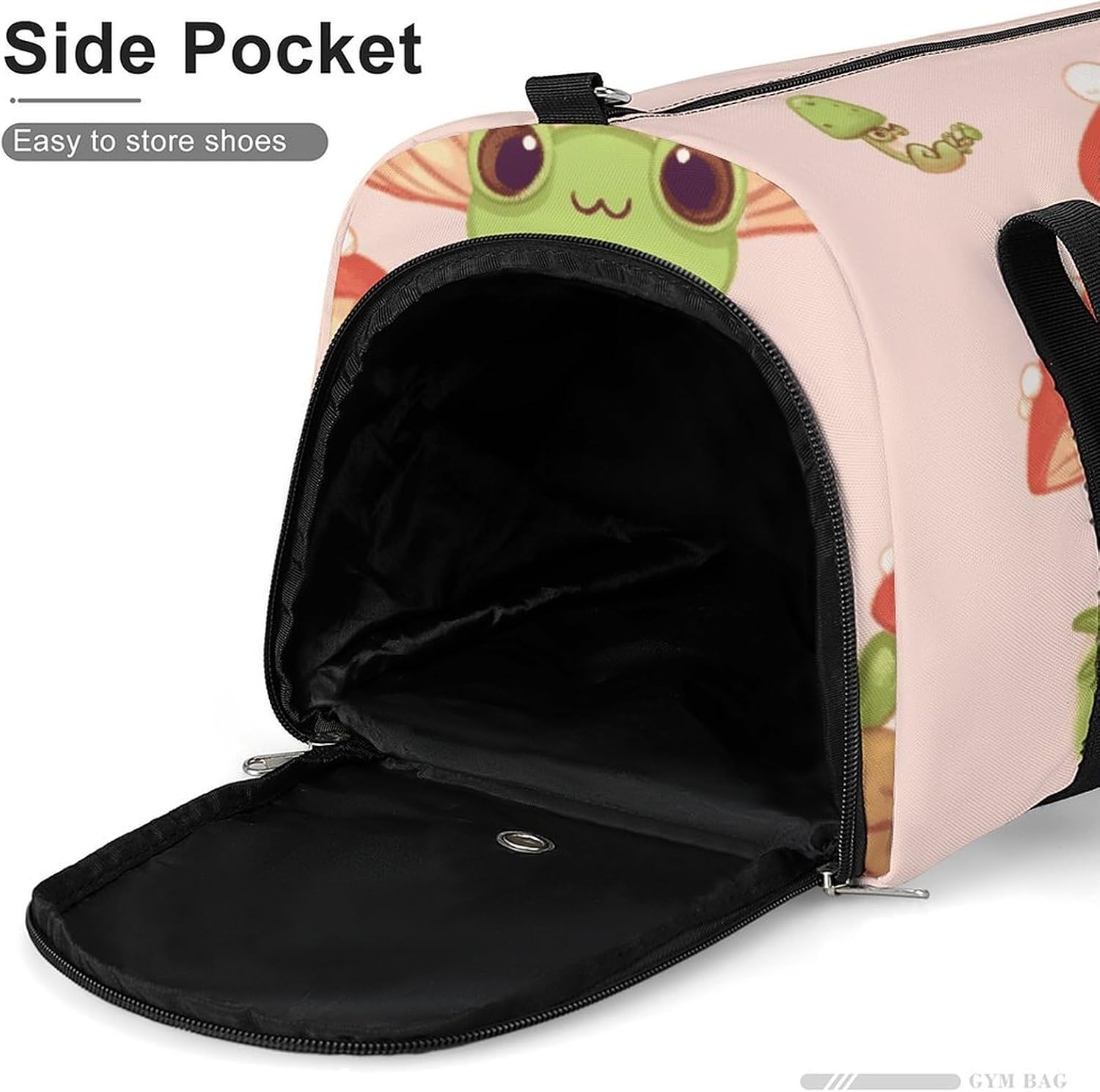 Gym Bag for Men Travel Duffle Bag Cute Frogs And Mushrooms Tote Bag Weekender Duffel Bag Weekender Bag for Sports