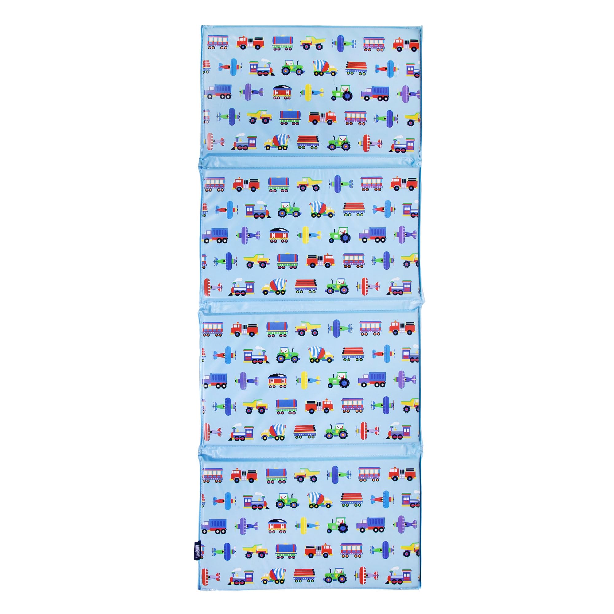 Wildkin Kids Vinyl Nap Mat for Boys – Foldable Toddler Sleep Mat for Daycare, Preschool, Kindergarten &amp; Travel, Durable &amp; Easy to Clean, Ages 3–7, Machine Washable