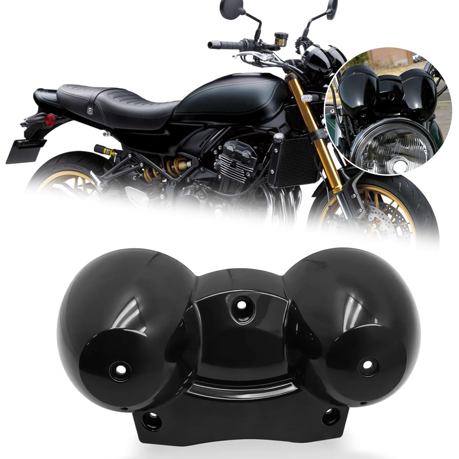 for Z900RS z900rs 2026 2025 2024-2018 New Accessories Speedometer Cover Instrument Panel Decorative Cover Instrument Cover Rear Cover Instrument Shell Mileage Cover (Black)