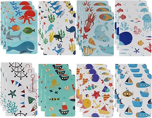 Miniatura 8 de 24 mini cuadernos, bloc de notas de bolsillo de 3.5 x 5 pulgadas, diario pequeño para escuela, oficina, hogar, suministros de regalo de viaje