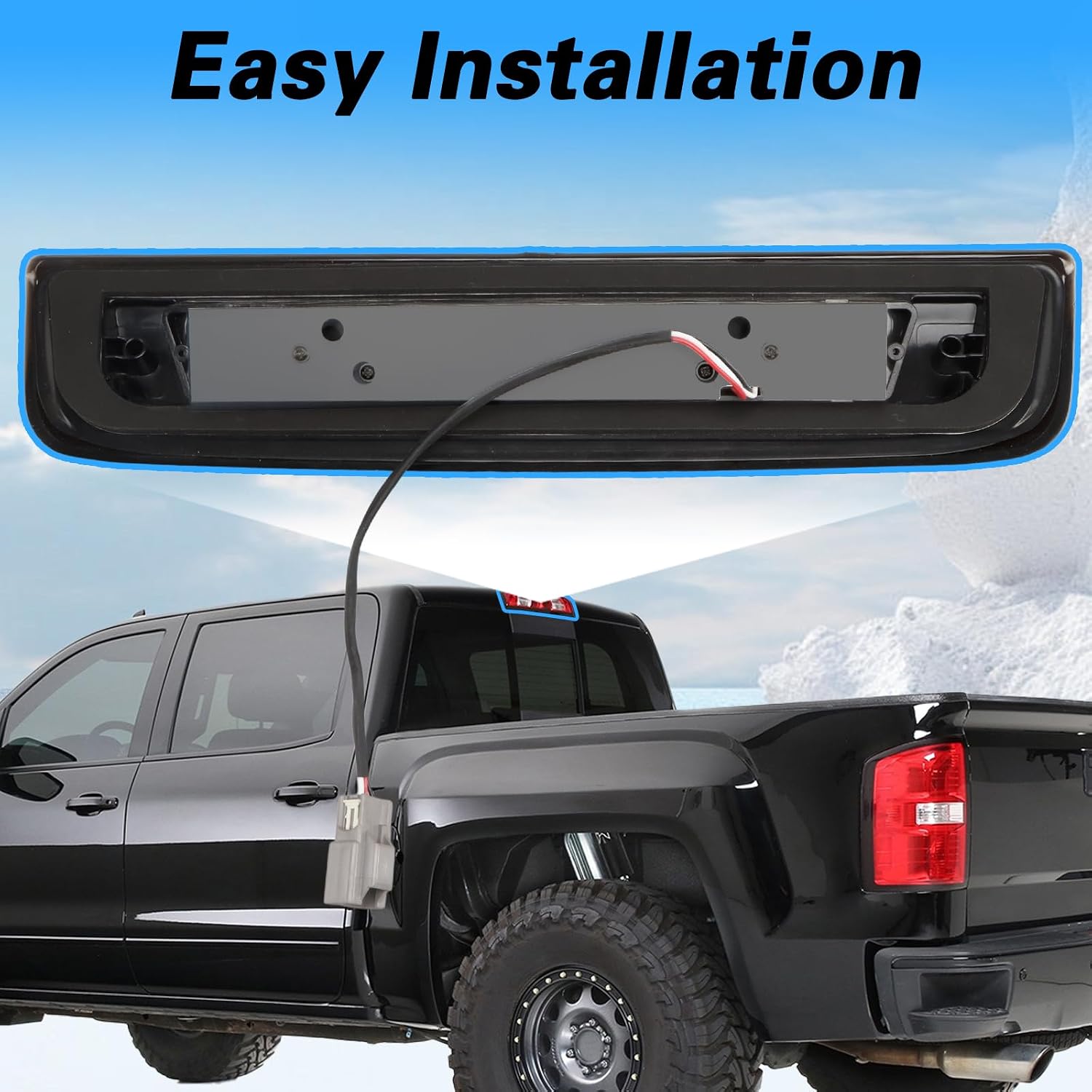 EVRBUL 3rd High Mount Stop Light Seal Gasket Thickened Third Brake Light Seal Gasket Compatible with Chevy Silverado GMC 1500 2500 3500HD