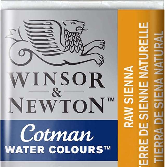 Winsor & Newton Cotman Watercolour Paint Half Pan  Raw Sienna 552