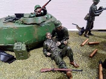 戦車ジオラマ　1/35 ロシアSU122と親衛隊兵士 戦車ジオラマ 1/35 ロシアSU122と親衛隊兵士 戦車ジオラマ 1/35