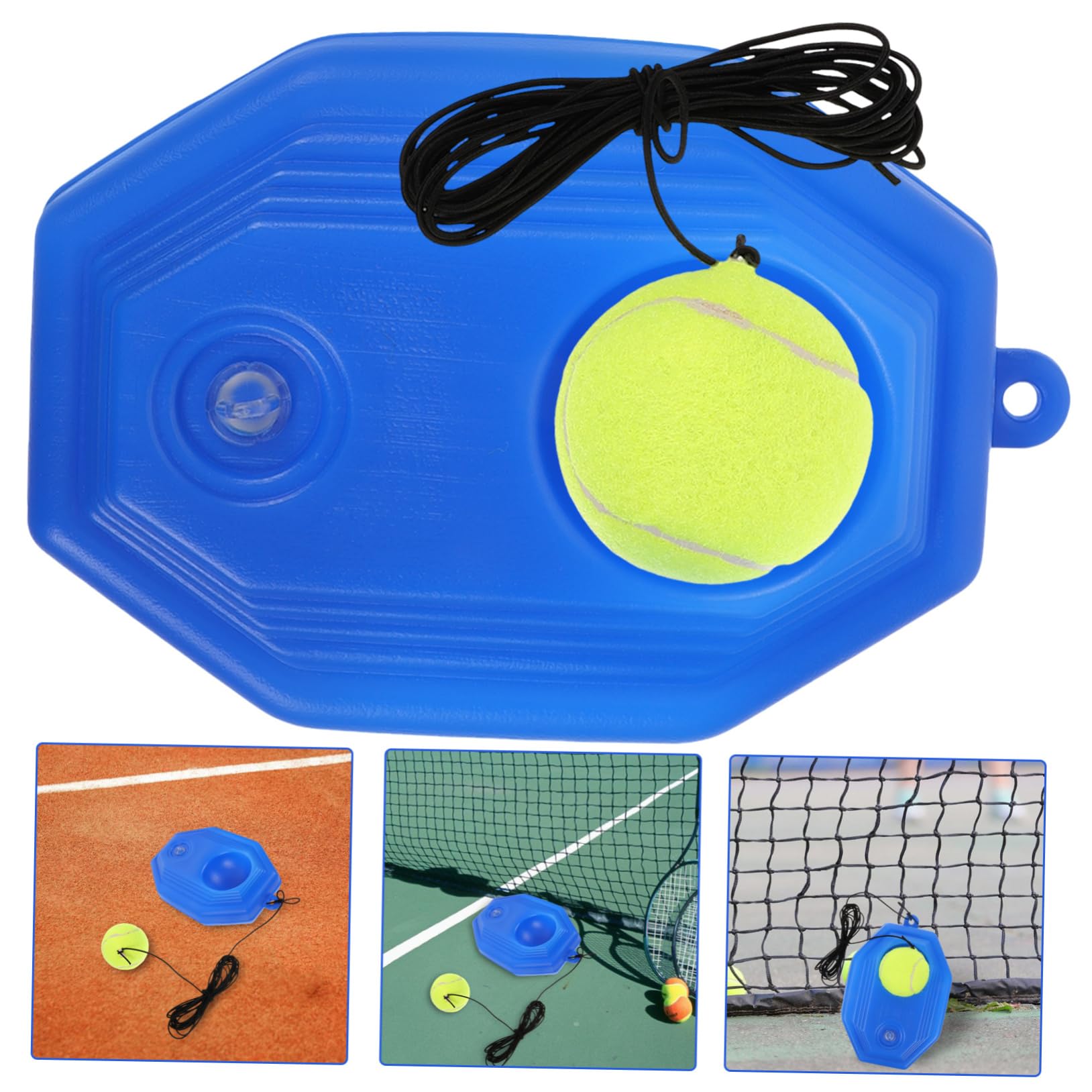 Mikikit 2 Sets Tennis Trainer Ball Fill Drill Tool Rebounding Practice Set for Beginners Tennis Training Base Random Style