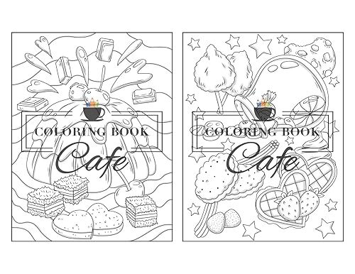 Miniatura 12 de Sweet Treats Coloring Book for Adults Cute Dessert Designs with Ice Cream, Cupcakes, Cookies, Chocolate, Waffles and More!