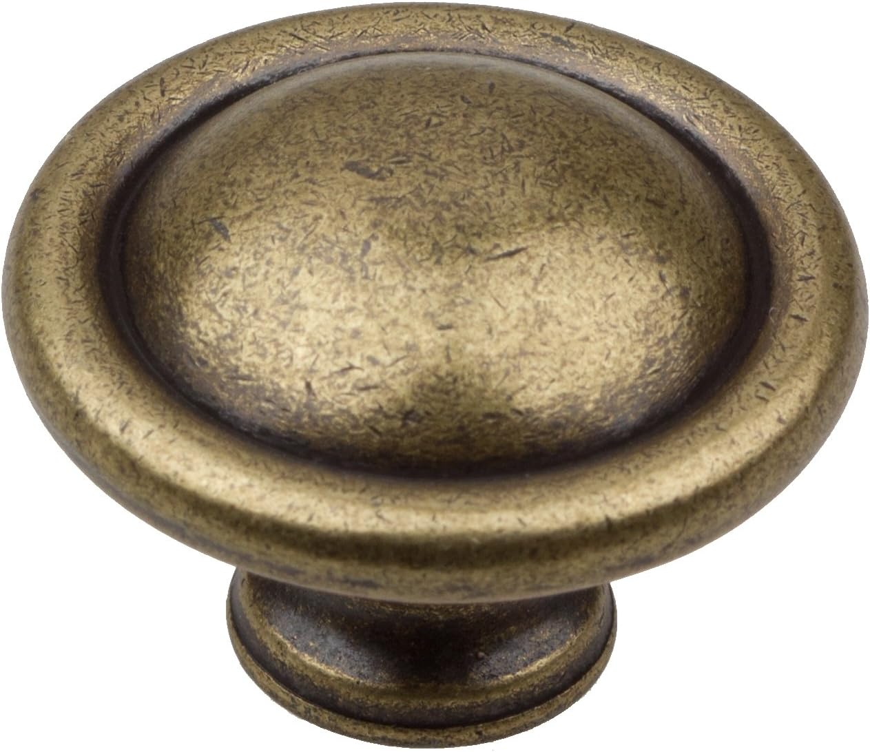 GlideRite Hardware5583-AB-10 Round Ring Cabinet Knob, 10 Pack, 1.25", Antique Brass