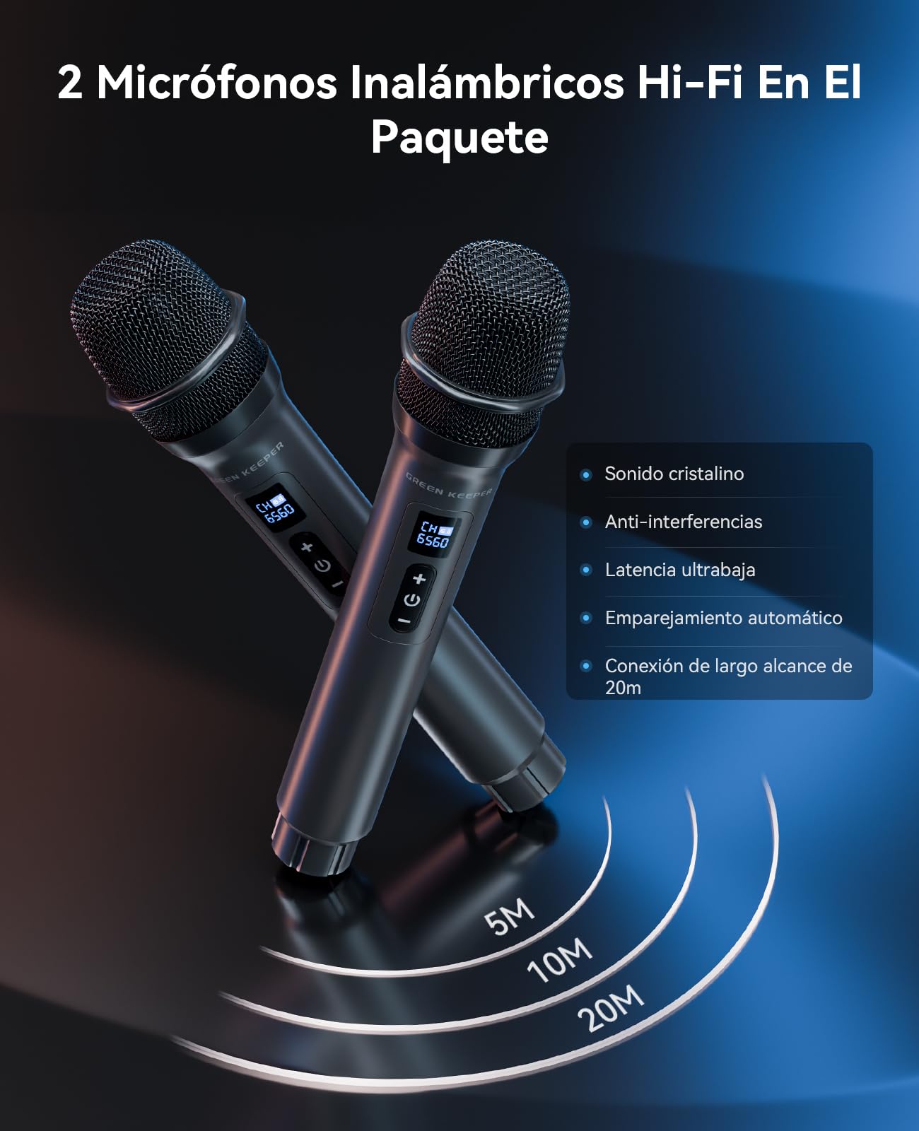 Máquina de Karaoke GKS60 Adultos, Altavoz Bluetooth Fiestas con 2 Micrófono