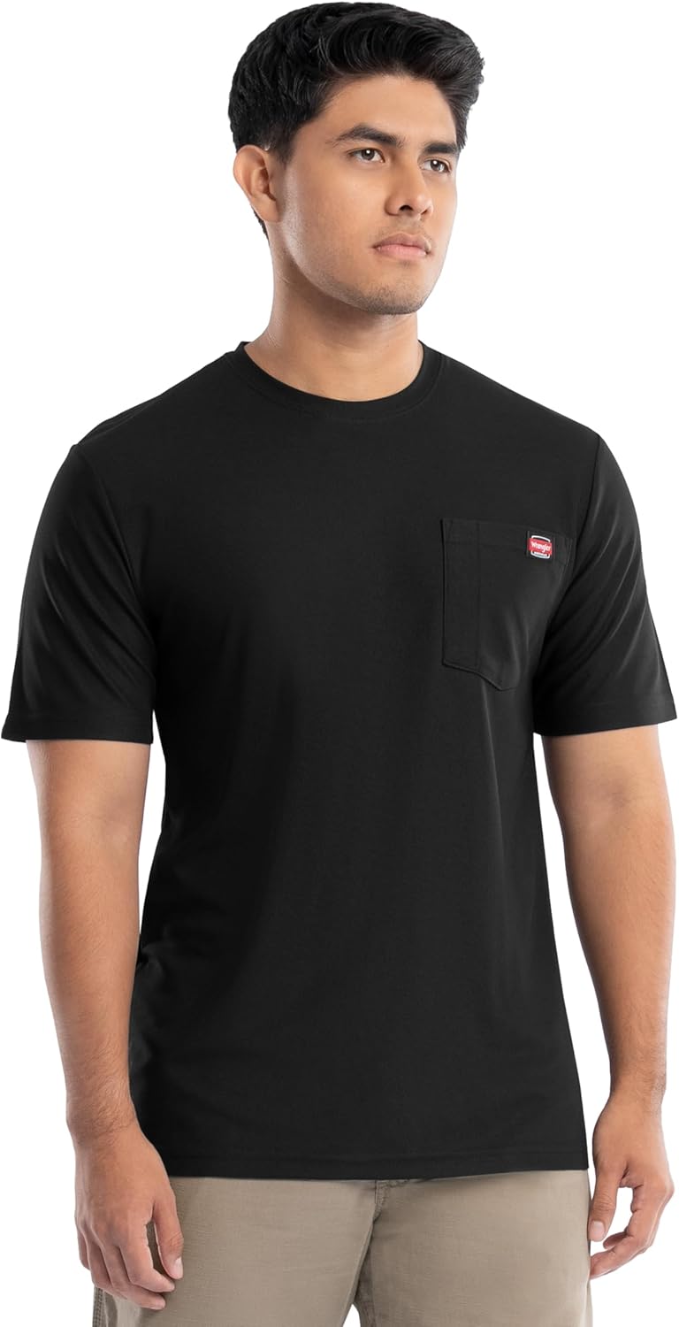 Wrangler Mens Short Sleeve UPF 40 Performance Pocket T-Shirt, 2-Pack - Image 5
