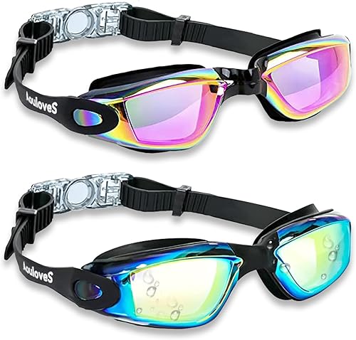 Aouloves Swim Goggles,Anti Fog No Leaking Clear Vision Water Pool Swimming Goggles for Adult Men Women Youth disponible en Yaxa Colombia