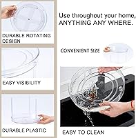 Vista 5 de Tocadiscos antideslizantes de 3 niveles Lazy Susan - Estante giratorio de 360 grados para cocina, armario y despensa