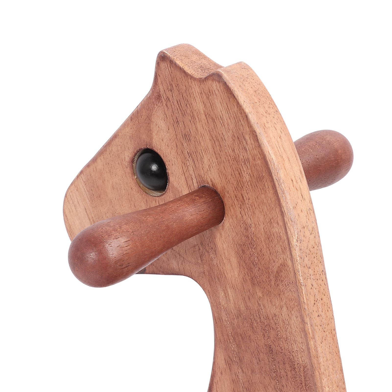 Caballo Mecedora, Paseo de Madera en Silla de Caballo Mecedora de Juguete para Interacción de Entretenimiento Diario (Color Madera de Nogal)