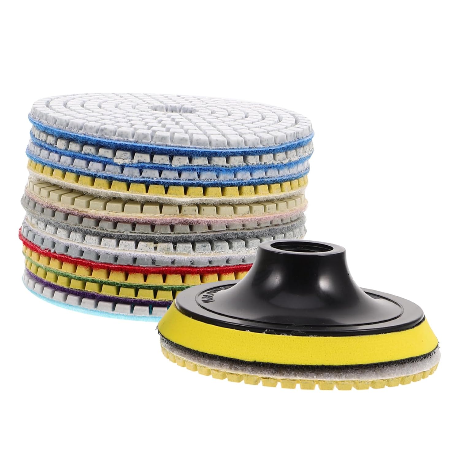 GLEAVI 1Set Diamond Polishing Pads Kit for Stone High Efficiency Marble Quartz Polishing Discs Easy to Use for Home Commercial Applications